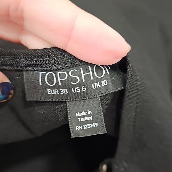 NWOT Topshop Chain Curve Mini Body-Con Dress Size 6 - Picture 2 of 10